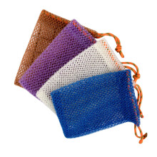 4pcs Nylon Soap Saver Bags Exfoliating Pouch for Shower Bars Quick Dry Foaming Travel Set