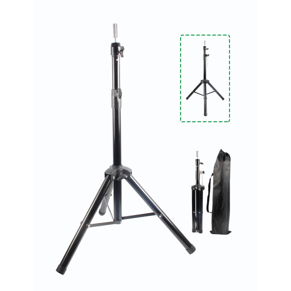 Adjustable Wig Stand Tripod with 360 Rotation for Mannequin Head Styling and Carry Bag