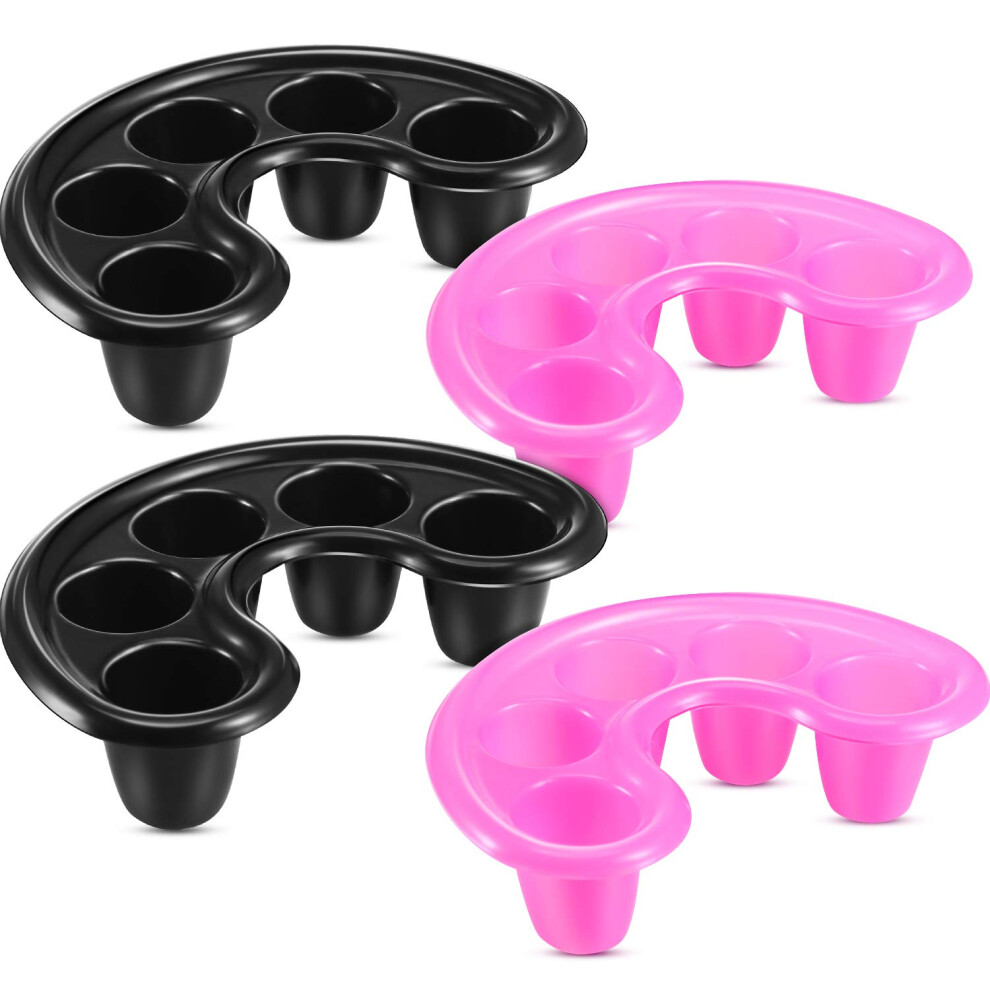Nail Soaking Bowl Set with FiveFinger Separation for Quick Polish Removal, Durable MultiColor
