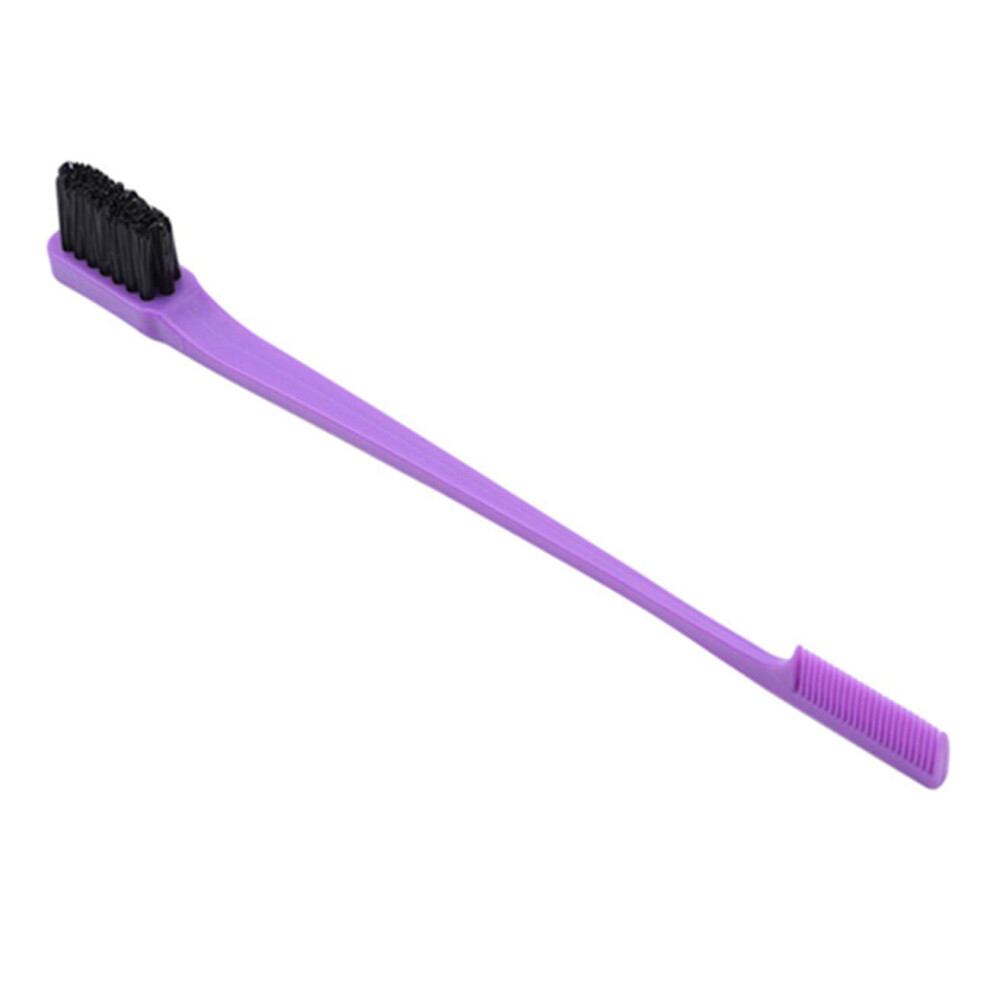 Dual Ended Eyebrow Brush and Comb in Purple for Precise Brow Shaping and Gentle Grooming