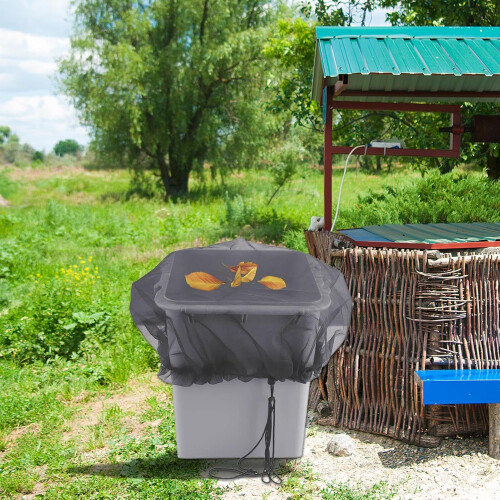 Rain Barrel Mesh Cover with Drawstring for Clean Water, Durable Netting Screen Filter 100cm 2