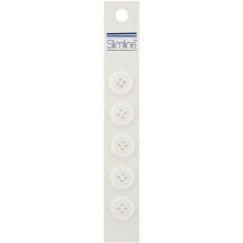 Blumenthal Lansing Slimline Buttons -White 4-Hole 5/8 inch 5 Per Pkg