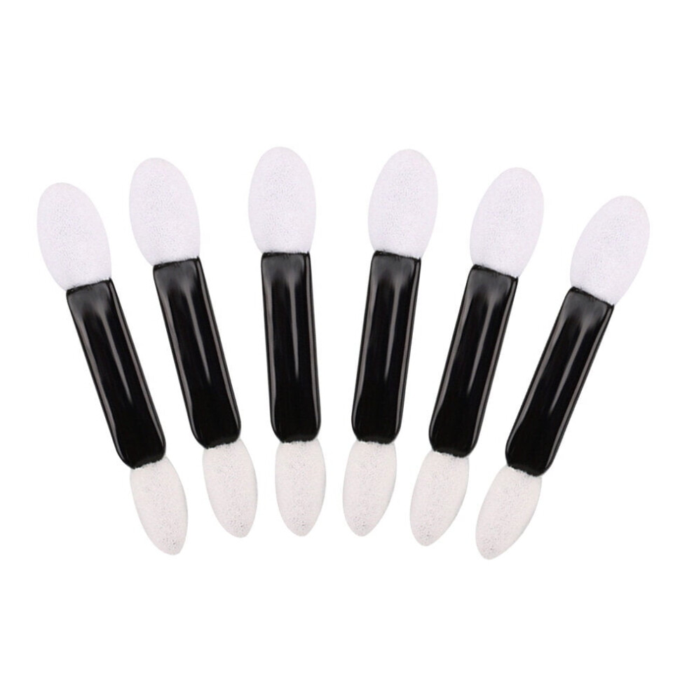 50pcs Disposable Double-ended Sponge Eyeshadow Brush Tipped Eye shadow Applicators Cosmetic Brushes