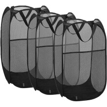 Kiibsot Popup Mesh Laundry Baskets, Collapsible & Portable with Reinforced Handles, Compatible with Home, Travel, Dorm Use