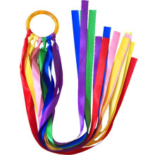4pcs Rainbow Ribbons Toy Multicolor Dance Ribbons Rhythmic Ribbons Gymnastics Colorful Ribbons Handheld Exercise Ribbons Handles
