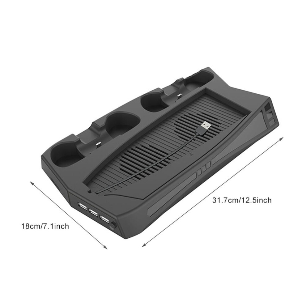 Indicator Vertical With Cooling Fan Multifunctional Station Abs Dock Usb Hub Game Console Charging Stand For Ps5 De Uhd Light 9377112391328