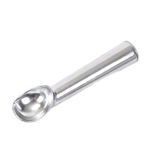 Ergonomic Aluminum Ice Cream Scoop with Curved Handle for Hard Ice Cream Buffet Kitchen Silver