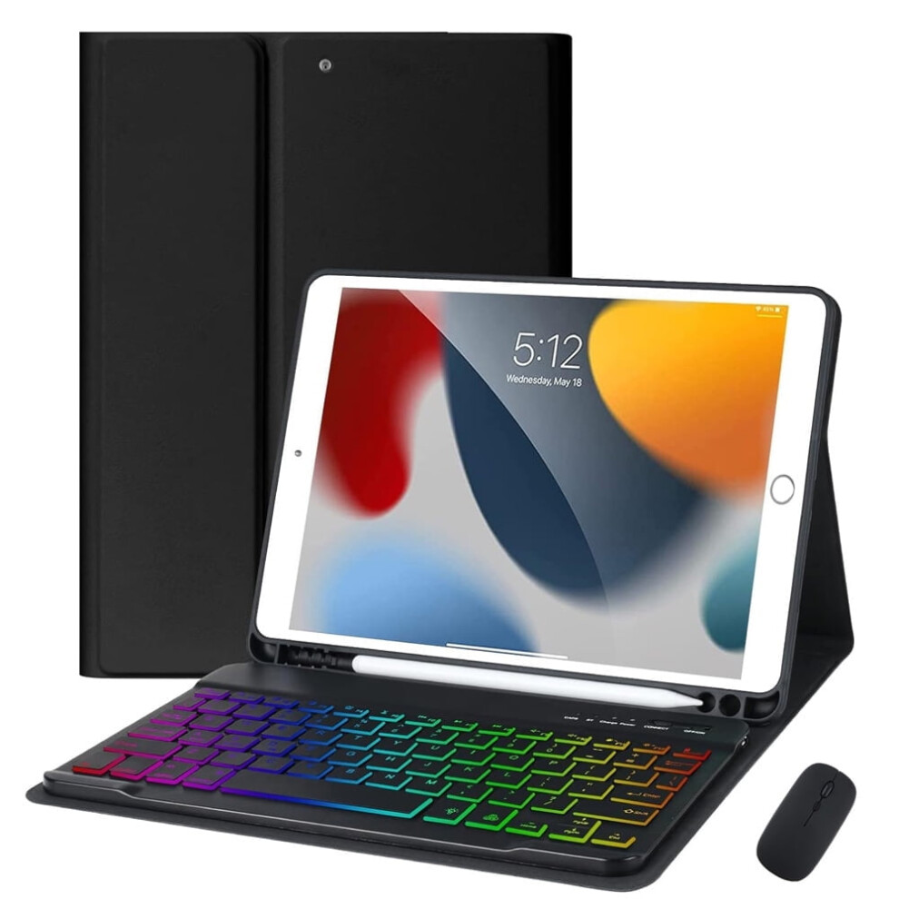 Backlit Keyboard Case For Compatible With Ipad 10Th Gen 10.9" 2022 - Detachable Magnetic Keyboard, Built-In Pencil Holder 9377112393766