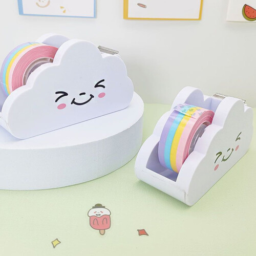 Creative Cloud Tape Dispenser with Decorative Washi Tape 1