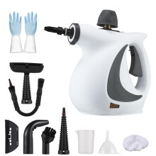 Handheld Steam Cleaner with 9 Accessories, Pressure MultiSurface Cleaning for Home and Car