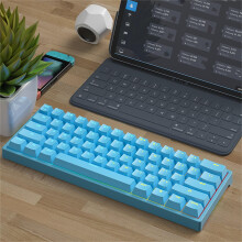 Wired Mechanical Gaming Keyboard RGB Backlight No Ghosting 61 Keys Illuminated USB Wired Keyboard Blue Switches For Gamers