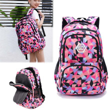 Geometric Backpack Middle School Kids Student Book Bag Casual Travel Women Rucksack,Black