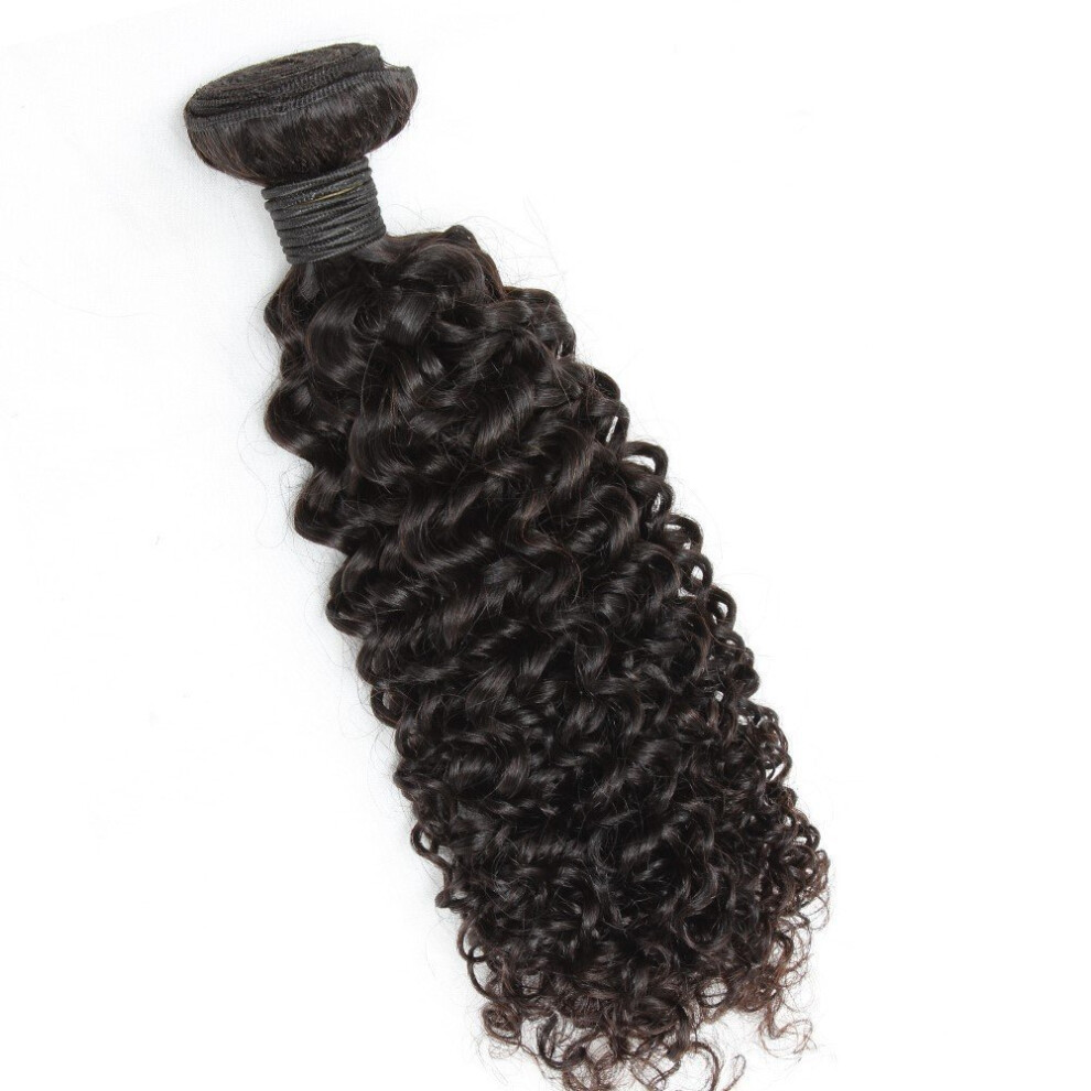 22 Inch Brazilian Virgin Remy Human Hair Extensions Deep Wave Curly Bundle Natural Black