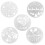 Cake Decorating Stencils Set, Reusable Plastic Baking Templates for Wedding and Birthday Cakes 1