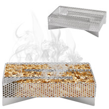 Pellet Smoker Tray 5x8 Inch Stainless Steel, 12 Hour Smoke Generator for Hot and Cold Smoking Meat Fish Cheese