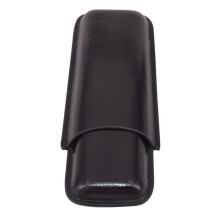 Leather Cigar Case 2 Tube Holder for Travel and Parties, PU Gift for Groomsmen and Men