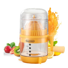 Manual Citrus Juicer with Measuring Cup and Seed Filter, Hand Juicer for Oranges and Lemons 17oz