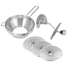 Stainless Steel Potato Ricer Press with Ergonomic NonSlip Grip for Smooth Vegetable and Fruit Mash