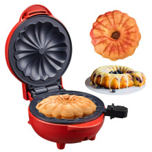 Mini Cake Maker with DoubleSided Heating, NonStick Electric Cupcake Maker for Home Baking, Red