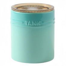 Ceramic Sugar Bowl with Lid and Spoon, Green Porcelain Spice Jar 14 oz for Kitchen Storage