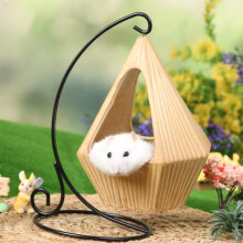 Hamster Hideout Ceramic Hexagon Hammock House with Cooling Design for Summer Cage Accessories