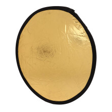 11.8 Inch Round Photography Reflector Gold and Silver Folding Light Reflector for Portraits