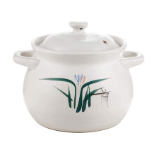 Large Ceramic Casserole Pot with Lid 3500ml, Temp Clay Stew Pot for Soup and Cooking