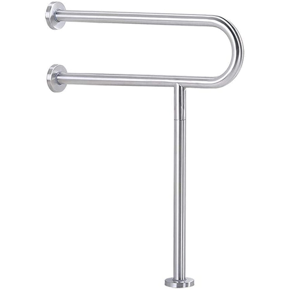 Stainless Steel UShaped Bathroom Grab Bar with AntiSlip Safety Grip for Elderly and Disabled
