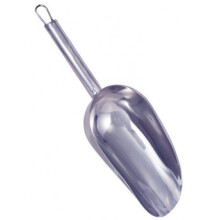 Stainless Steel Ice Scoop 2 Inch Durable Metal for Bar Kitchen and Party Use