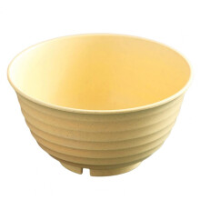 Yellow Round Rice Bowl and Salad Bowl, Durable Reusable Lightweight Unbreakable for Dining Room