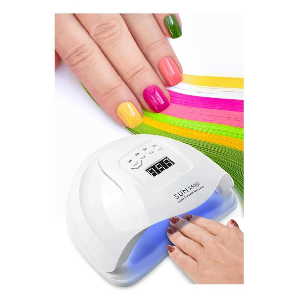 Professional LED Nail Lamp 80W UV Dryer with LCD Timer and Smart Sensor for Fast Gel Curing