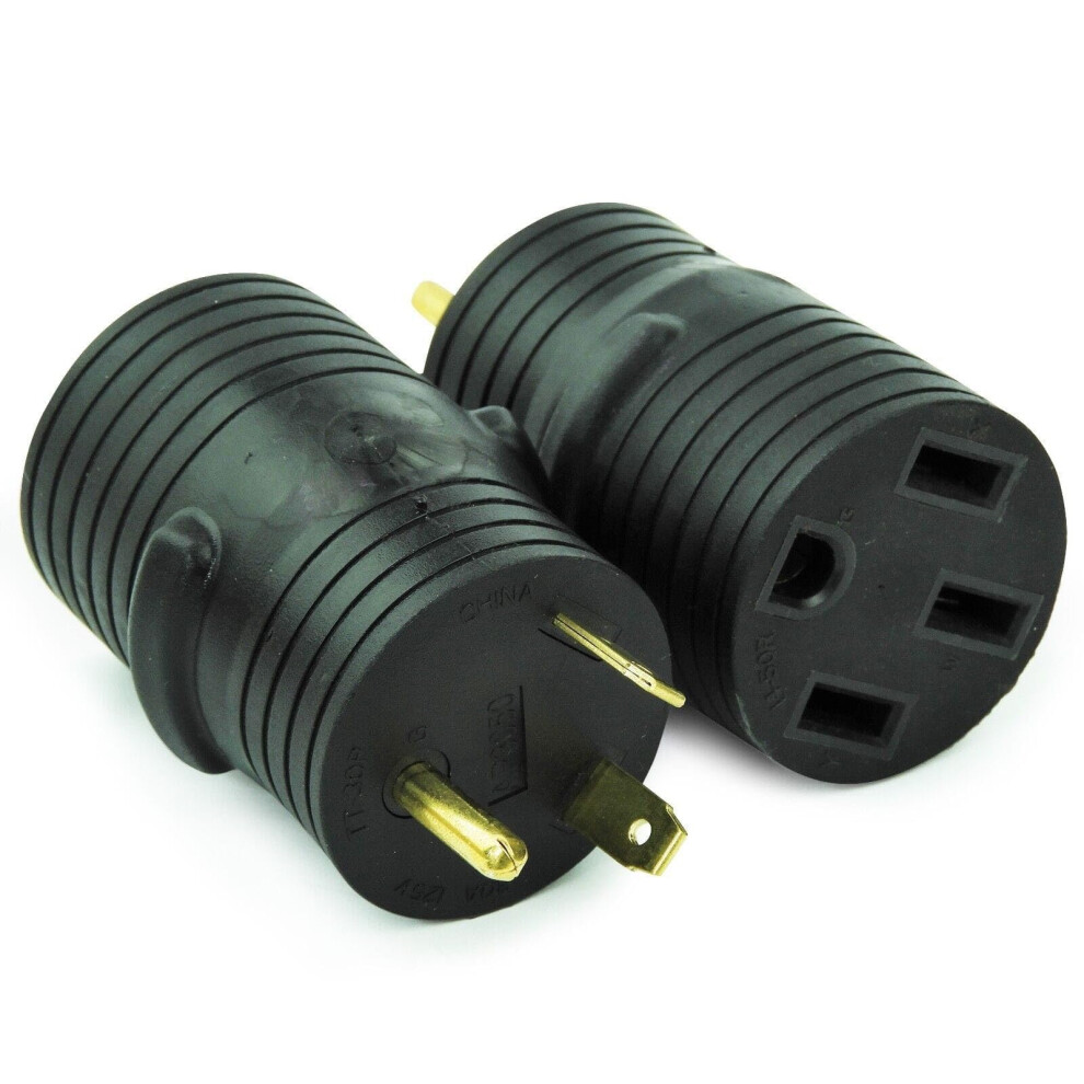 Rv Power Adapter 50A Female To 30A Male Round Plug For Camper Trailer And Travel Conversion 9053599992271