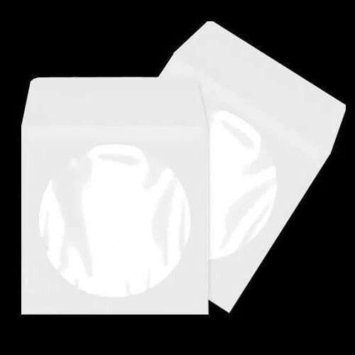 100 Pack CD/DVD Sleeves with Window and Flap, ScratchResistant, SpaceSaving Storage