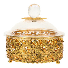 Candy Storage Box Elegant European Style Sugar Bowl with Lid for Weddings Parties and Home Snacks