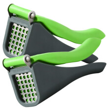 2pcs Stainless Steel Garlic Press and Mincer with Ergonomic Handle for Kitchen Cooking