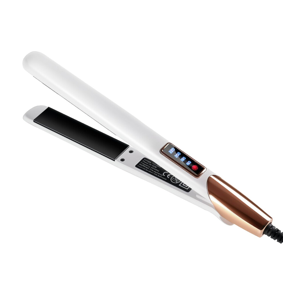 1 Inch Ceramic Hair Straightener with Argan Oil for Smooth Shiny Frizz Hair