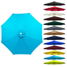 Patio Umbrella Replacement Canopy Water Resistant UV Protection Ventilated Cover 6.5FT Light Blue