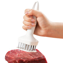 Meat Tenderizer Hammer with 24 Stainless Steel Needles and Ergonomic Grip for Steak Poultry Fish