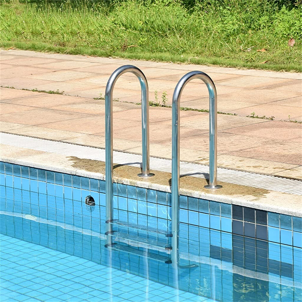 Swimming Pool Ladder 3 Step Stainless Steel Antislip Above Ground Pool Steps With Curved Handrail 9113335531840