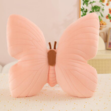 Butterfly Pillow Soft Velvet Cushion Elegant Butterfly Shape Decorative Throw Pillow for Sofa Bedroom Pink