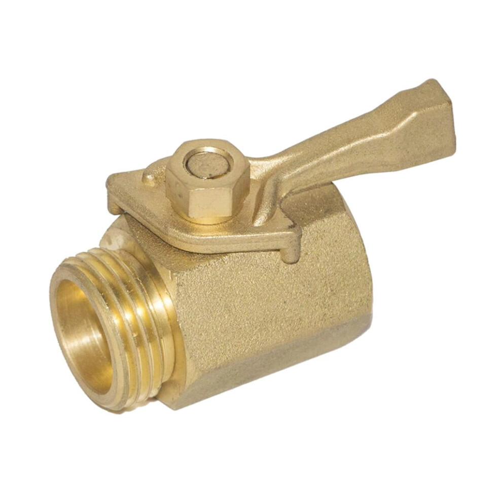 Xcxyan Water Sprinklers Super Heavy Duty 3/4 Inch Brass Water Shut Off Valve Garden Hose Connector 9377112396699