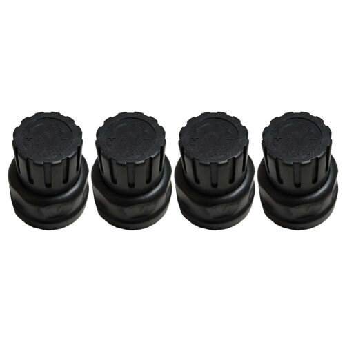 4pcs Floor Heating Manifold Hand Wheel Switch Accessories Black or Blue Handle