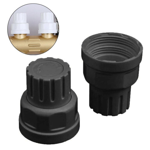 4pcs Floor Heating Manifold Hand Wheel Switch Accessories Black or Blue Handle 1
