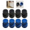 4pcs Floor Heating Manifold Hand Wheel Switch Accessories Black or Blue Handle 8