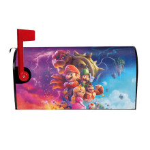 Cartoon Super Mario Mailbox Cover 25.5x21 in, Compatible with Winter & Christmas Decor, Magnetic, Dust-Proof, for Home Protection & Style
