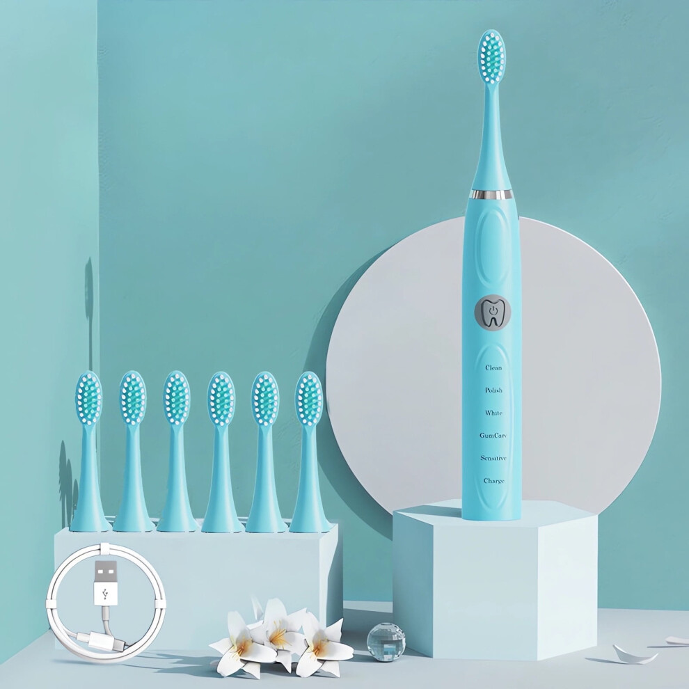 Yonrjhukm Household Toothbrush Electric Soft Bristle Electric Toothbrush Rechargeable Adult Electric Toothbrush