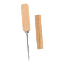 Manual Ice Crusher for Bartending with AntiSlip Wood Handle Stainless Steel Ice Pick for Home and Bar