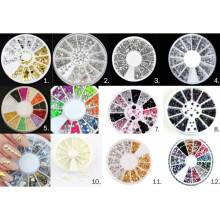 Rhinestone wheel MultiColor 10. Rhinestone White 4 sizes