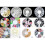 Rhinestone wheel MultiColor 10. Rhinestone White 4 sizes 1