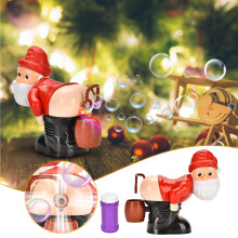 Automatic Bubble Machine with Lights, Musical Santa Claus Toy, Xmas Decor, Kids' Party Favorite